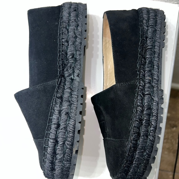 Etienne Aigner Designer Platform Espadrilles Black - Picture 4 of 8